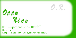 otto nics business card